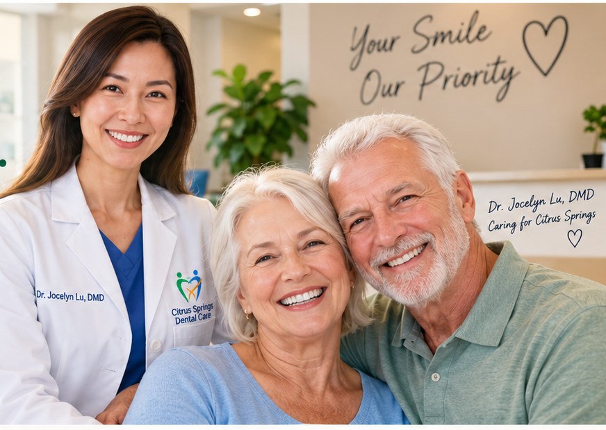Dr. Jocelyn Lu with happy patients